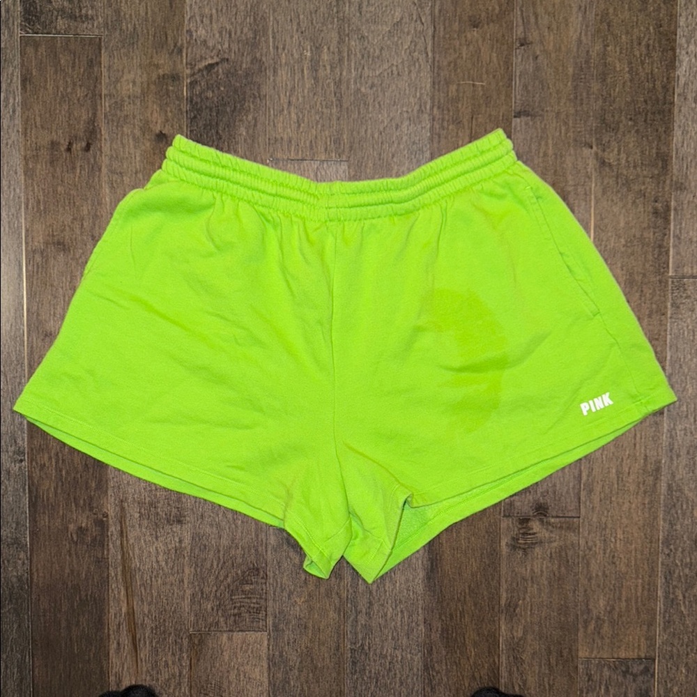 PINK Victoria's Secret Lime Green Athletic Shorts
